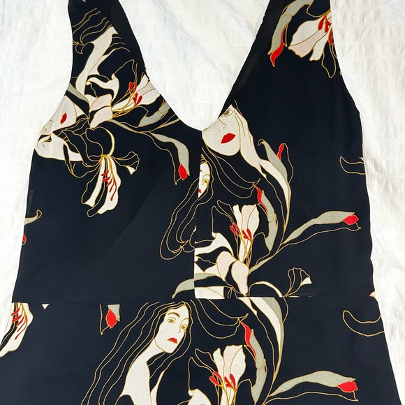Aritzia/Little Moon mini dress with red and gold graphic. - Picture 3 of 4